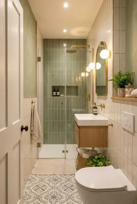 Baño estrecho: 5 ideas simples para que parezca más grande Baño estrecho: 5 ideas simples para que parezca más grande