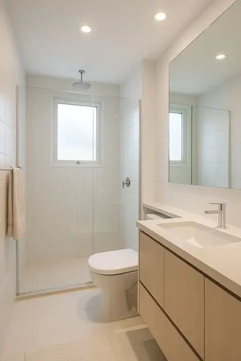 Baño estrecho: 5 ideas simples para que parezca más grande Baño estrecho: 5 ideas simples para que parezca más grande
