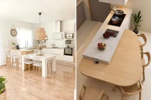 Adiós a la isla fija en la cocina: las alternativas que ganan terreno en los departamentos.