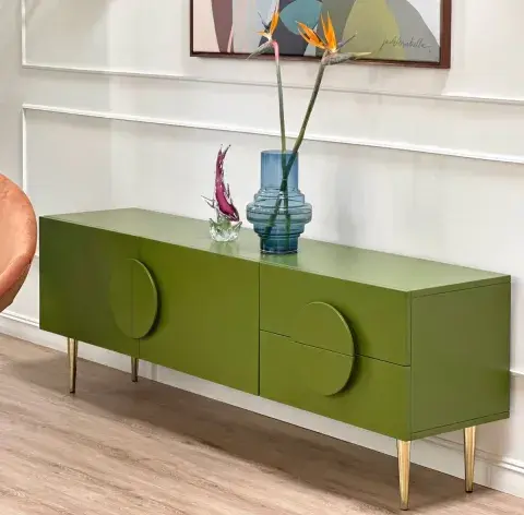Foto de mueble verde.