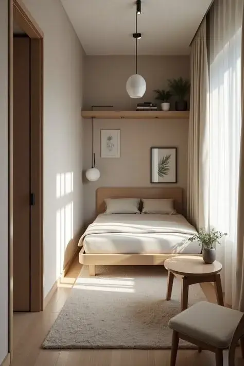 Ideas para dormitorios angostos: muebles con patas visibles. Ideas para dormitorios angostos: muebles con patas visibles.