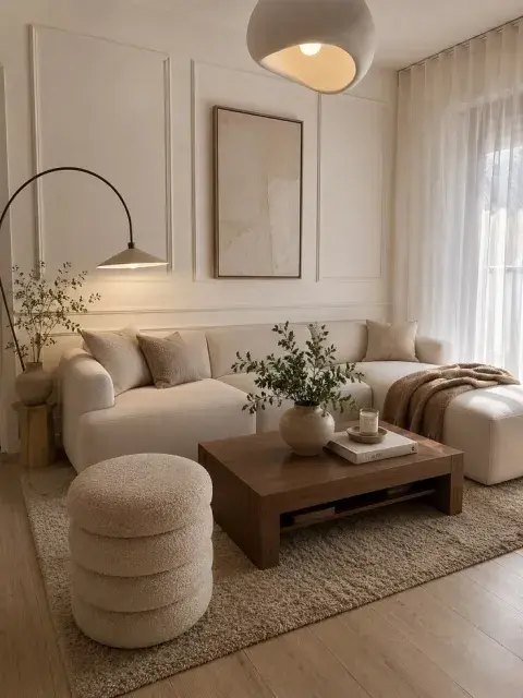 un living elegante y moderno con muebles curvos un living elegante y moderno con muebles curvos