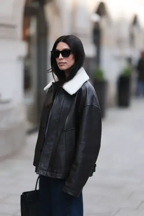Campera de corderito street style Campera de corderito street style