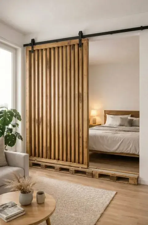 Puerta corrediza rustica de madera. Puerta corrediza rustica de madera.