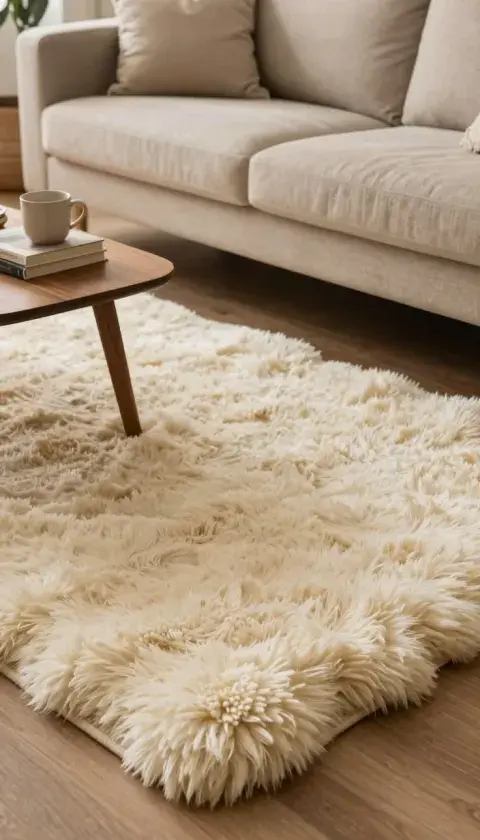 alfombra en monoambiente para decorar y dividir