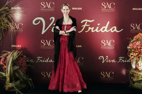 Elina Costantini en la inauguración de la muestra de Frida Kahlo. Elina Costantini en la inauguración de la muestra de Frida Kahlo.