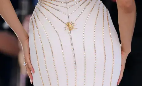 Detalle de araña en el vestido de Zendaya. Detalle de araña en el vestido de Zendaya.