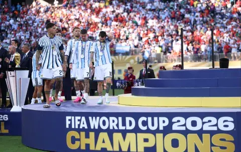 Foto de la selección argentina en el segundo puesto del mundial 2026. Foto de la selección argentina en el segundo puesto del mundial 2026.