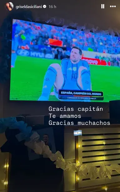 El mensaje de Griselda Siciliani a Messi y la Selección. El mensaje de Griselda Siciliani a Messi y la Selección.