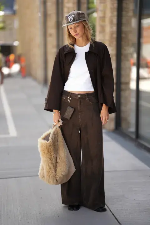Jean marron street style