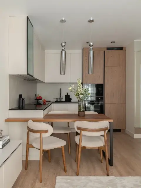Cocina con península en U