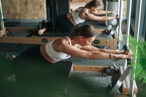 PIlates reformer.