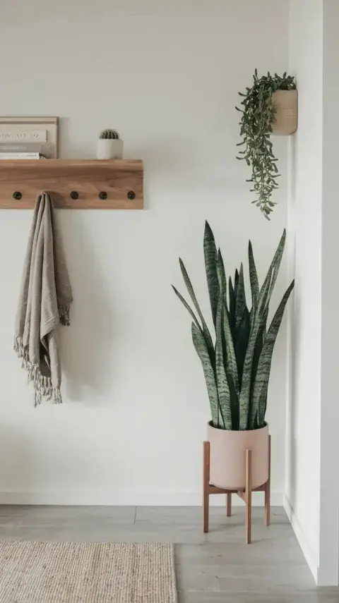 Deco con plantas en la entrada de casa segun la luz Deco con plantas en la entrada de casa segun la luz