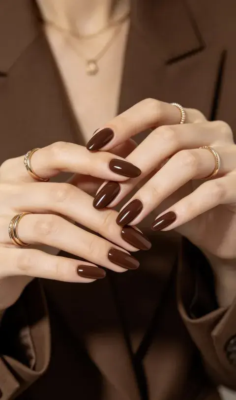 Uñas de pinterest en color borgoña