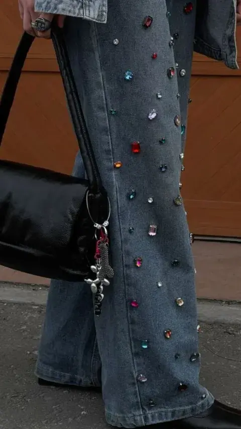 jeans con brillos