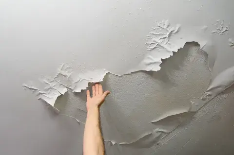 Foto de pared con humedad. Foto de pared con humedad.