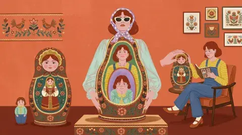 Niña interior ilustracion Niña interior ilustracion