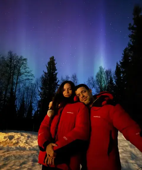 José Bianco y Laura Blanco juntos en la nieve José Bianco y Laura Blanco juntos en la nieve