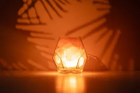 Lampara de sal como decoración Lampara de sal como decoración
