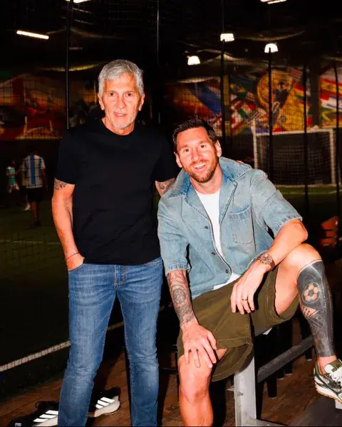 Lionel Messi y su padre Jorge Messi Lionel Messi y su padre Jorge Messi