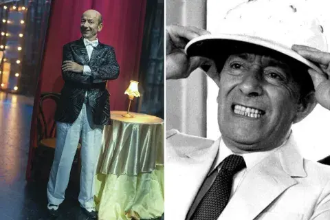 Sebastián "Pacha" Rosso es Alberto Olmedo. Sebastián "Pacha" Rosso es Alberto Olmedo.