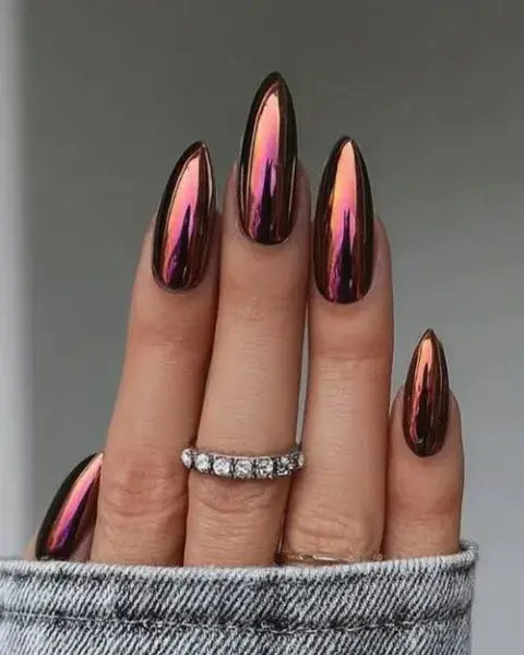 Uñas cromadas en versión XXL Uñas cromadas en versión XXL