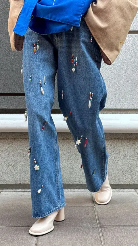 jeans con brillos