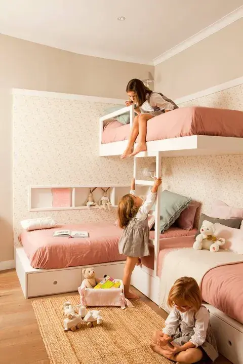 Ideas para ubicar 3 camas en un cuarto infantil Ideas para ubicar 3 camas en un cuarto infantil