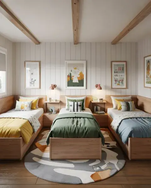 Ideas para ubicar 3 camas en un cuarto infantil Ideas para ubicar 3 camas en un cuarto infantil