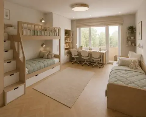 Ideas para ubicar 3 camas en un cuarto infantil Ideas para ubicar 3 camas en un cuarto infantil