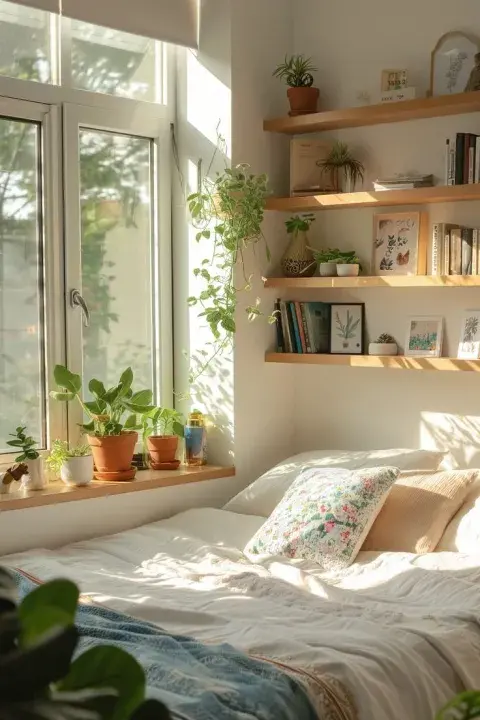 Dormitorio con luz natural. Dormitorio con luz natural.