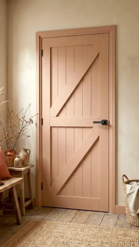 Puerta corrediza de color madera Puerta corrediza de color madera