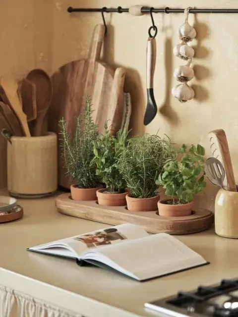 Un rincón verde en la cocina Un rincón verde en la cocina