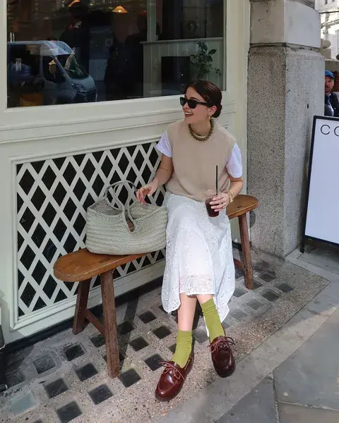 Look de street style con con boat shoe perfecto para la primavera Look de street style con con boat shoe perfecto para la primavera