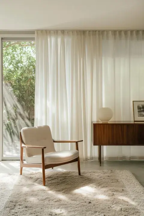 Foto de cortinas de lino. Foto de cortinas de lino.