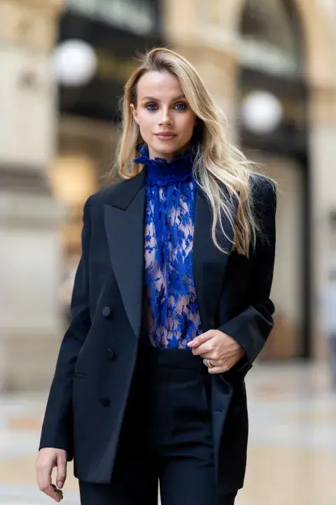 Encaje de día y de noche street style