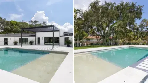 La pileta de Tini y de Rodrigo de Paul en Miami La pileta de Tini y de Rodrigo de Paul en Miami