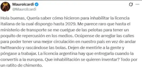 La respuesta de Mauro Icardi La respuesta de Mauro Icardi