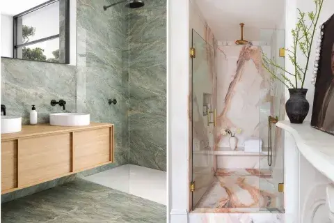 baño con marmol de colores baño con marmol de colores