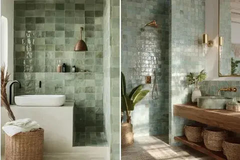 baño verde tendencia baño verde tendencia