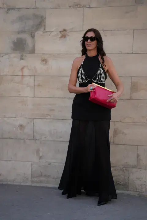 Look con rojo París Fashion week street style Look con rojo París Fashion week street style