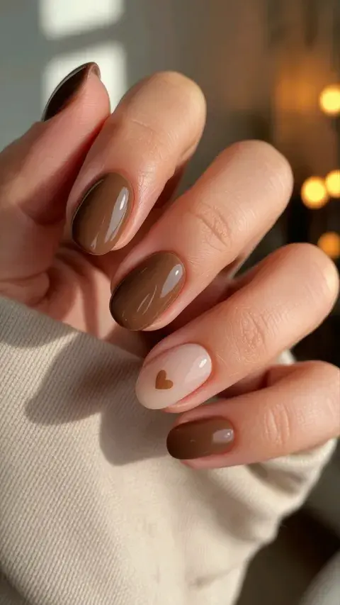 Uñas chai en colores tierra, súper elegantes Uñas chai en colores tierra, súper elegantes