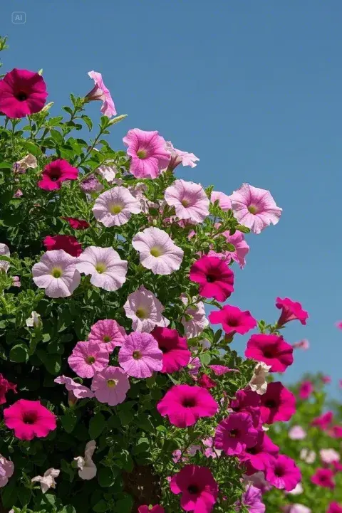 Flores de colores en un árbol