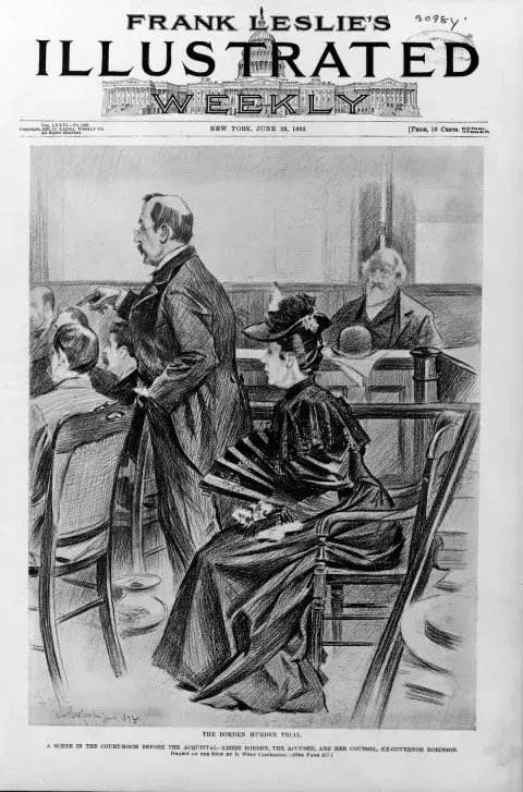 Juicio de Lizzie Borden, Periódico ilustrado de Frank Leslie, vol. 76. Juicio de Lizzie Borden, Periódico ilustrado de Frank Leslie, vol. 76.