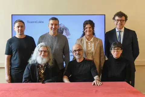Equipo del Colón, con Santaolalla Equipo del Colón, con Santaolalla