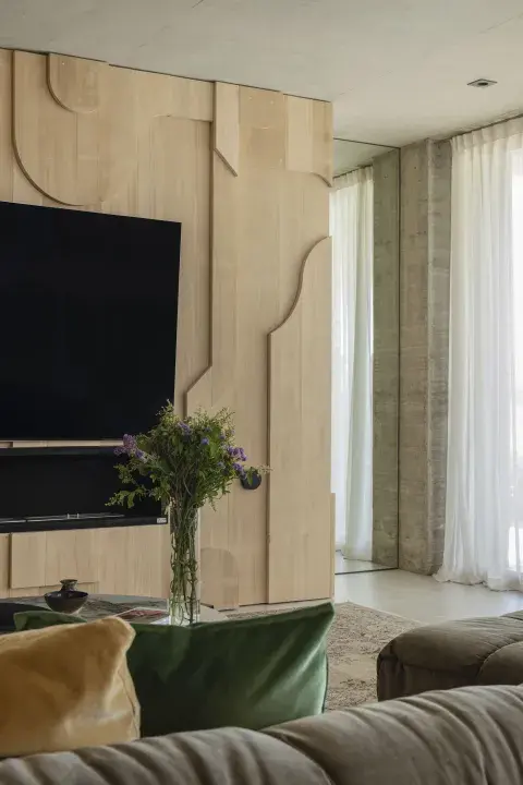 living con pared dcorativa. living con pared dcorativa.