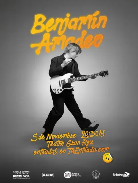 Flyer de Benja Amadeo para el Gran Rex Flyer de Benja Amadeo para el Gran Rex