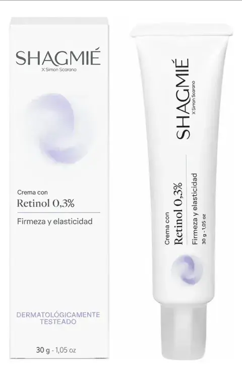 Crema Antiarrugas Retinol Shagmie X Simon Scarano. Es ideal para todo tipo de piel (SGAHMIE)