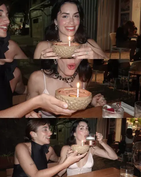 Lali espósito soplando las velitas de cumpleaños Lali espósito soplando las velitas de cumpleaños