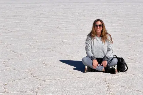 Luciana Grattoni en un viaje Luciana Grattoni en un viaje